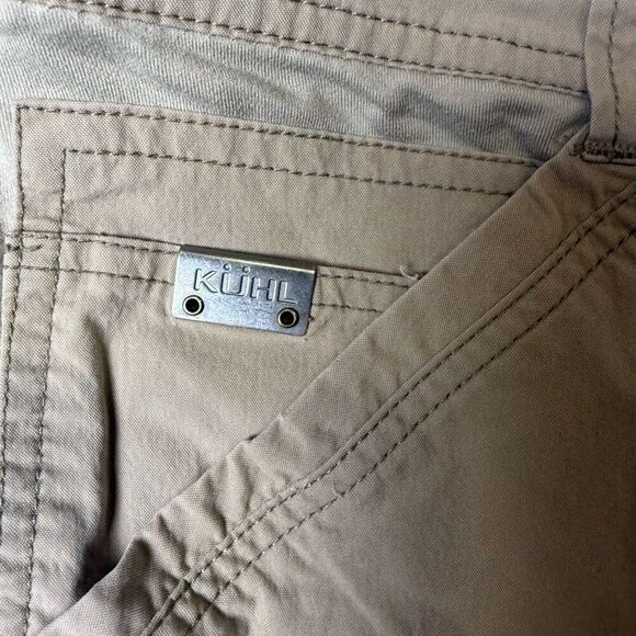 Kuhl Men's Size 34 Beige Tan Hiking Flat Front Outdoor Shorts 9.5" inseam - Picture 2 of 9